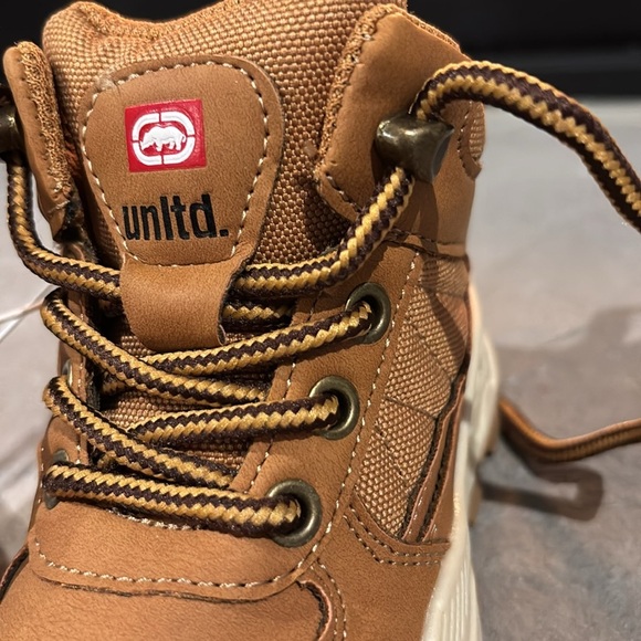 Ecko unltd Joseph Rugged ankle play/work boots,zipper/lace up,pull tab, toddler - Picture 7 of 10